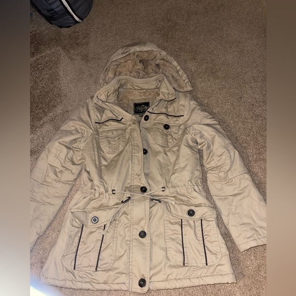 Royalty by YMI Tan/Beige Fluffy Jacket - Picture 1 of 3